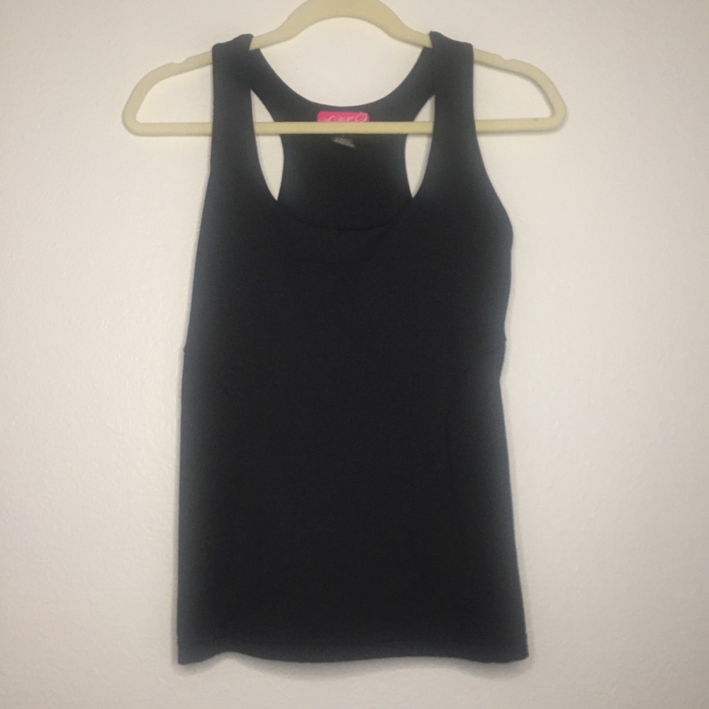 So What? Racerback Black Athletic Top, L
